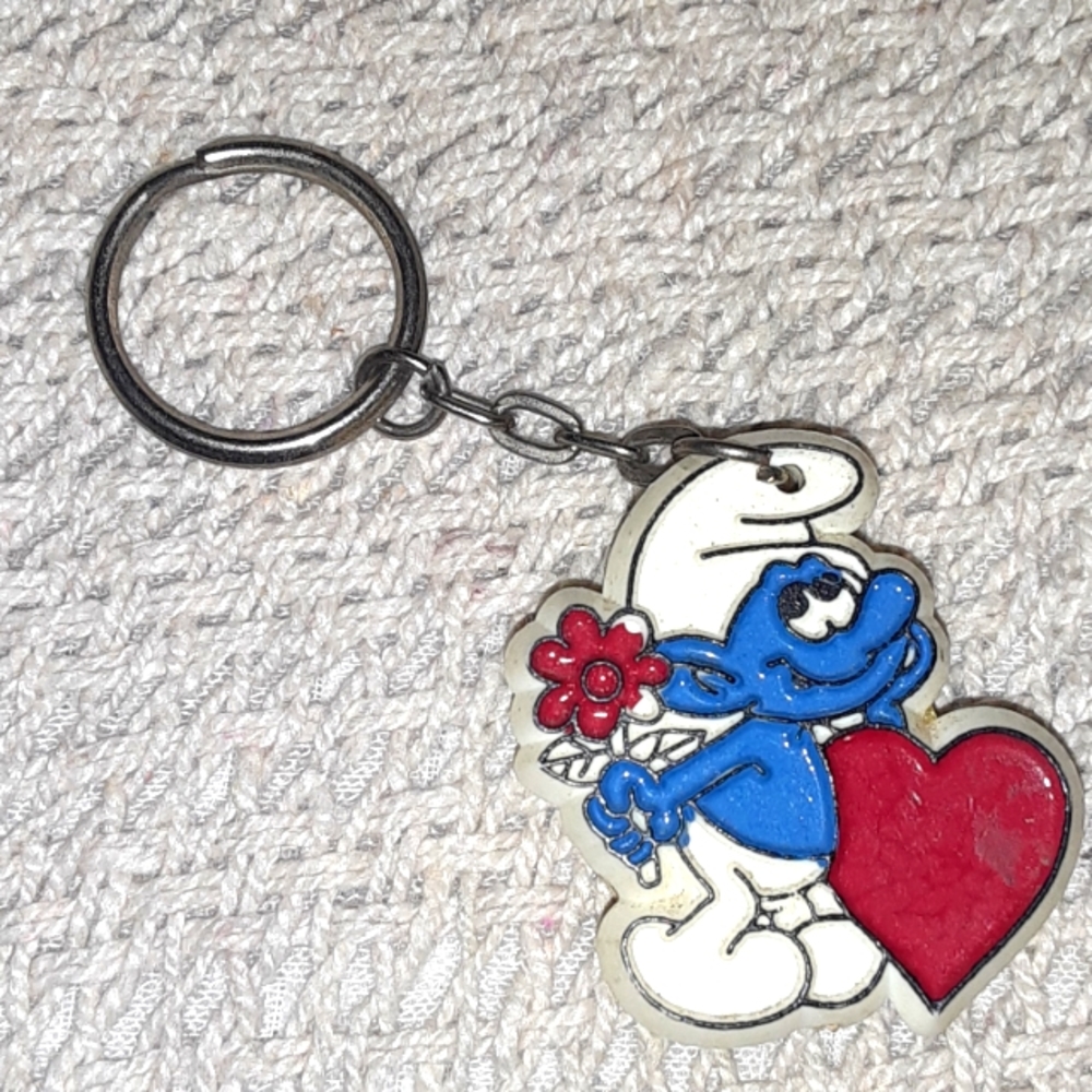 Vintage Vanity Smurf Pencil Sharpener Keychain Charm … Gem